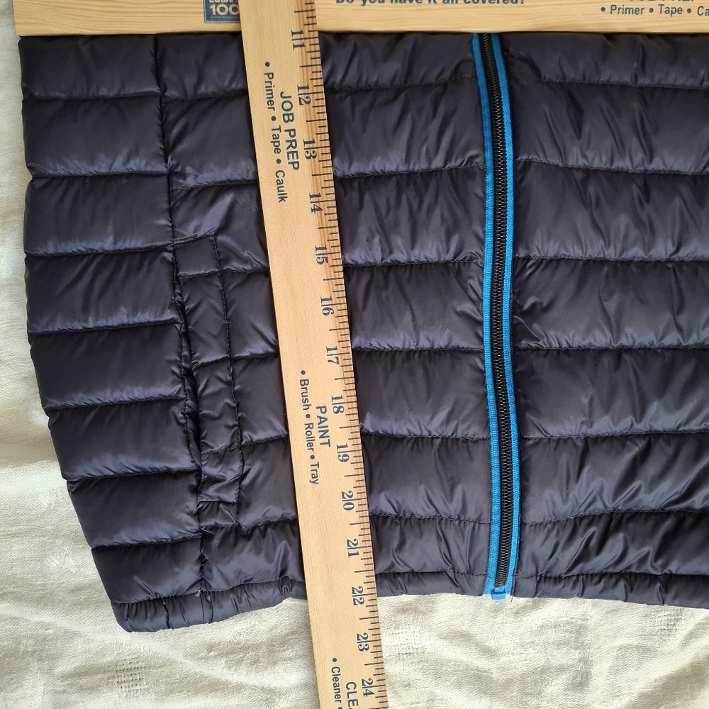 Rokka & Rolla 90% Down Puffer Jacket Kids Childs L 10-12  Lightweight Hood Navy